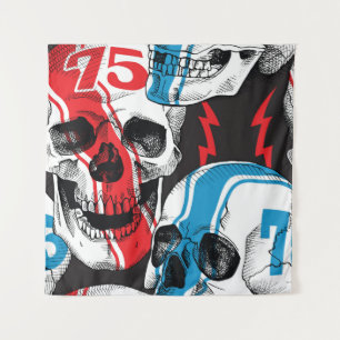 Tapete De Parede Crânio De Racer: Rebelião Sem Olhos Vintage.