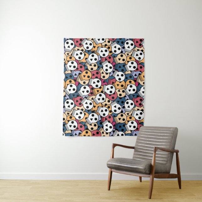 Tapete De Parede Crânios do Dia das Bruxas (In Situ)