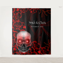 Tapete De Parede Cravo vermelho-esfriado, preto e gótico, Halloween