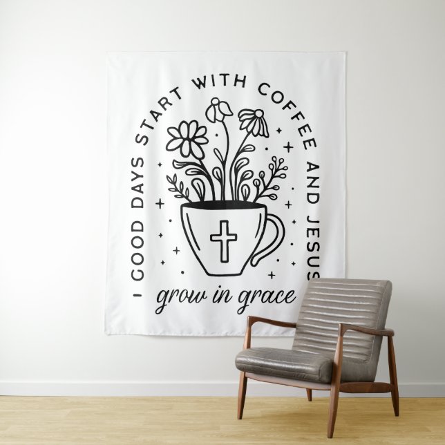 Tapete De Parede Cresça em café com graça (In Situ)