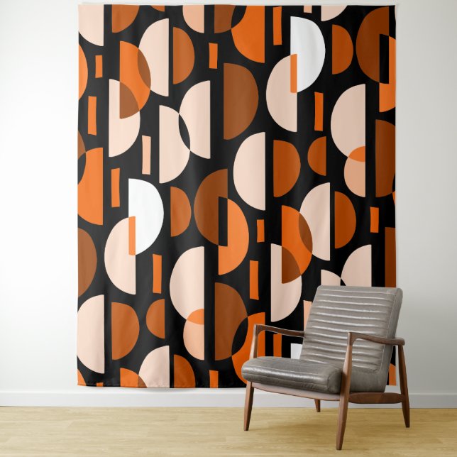 Tapete De Parede Crescent Pattern 010921 - Orange (Padrão Crescente (In Situ)