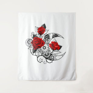 Tapete De Parede Crescente Mecânico com Rosas vermelhas