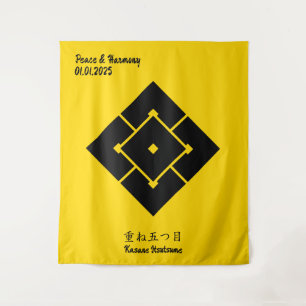 Tapete De Parede Crest T da Família Japonesa Minimalista de Vintage