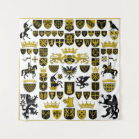 Crestas de heráldica, desenhos simbólicos.