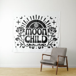 Tapete De Parede Criança da lua feiticeira, estética espiritual