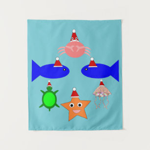 Tapete De Parede Criaturas do Mar de Natal