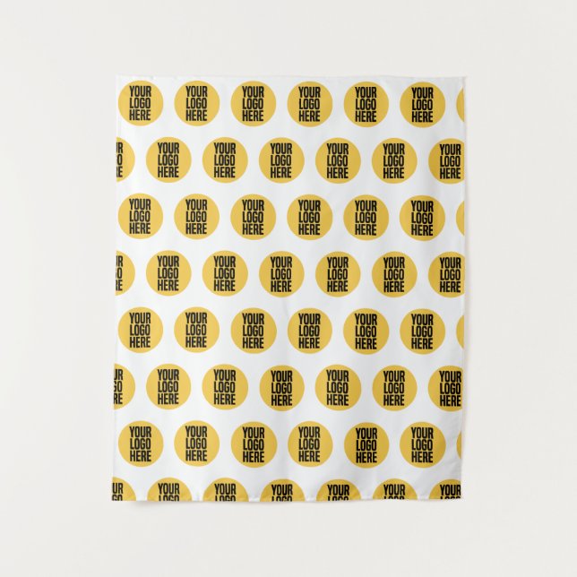 Tapete De Parede Crie o Padrão do Logotipo da Sua Empresa (Frente)