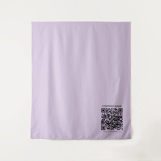 Tapete De Parede Crie um Código QR | Lilás Lavanda Claro (Frente)