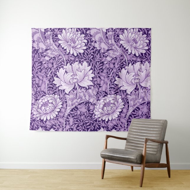 Tapete De Parede Crisântemo Roxo, William Morris (In Situ (Horizontal))