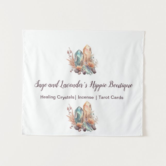 Tapete De Parede Cristais e Flores (Frente (Horizontal))