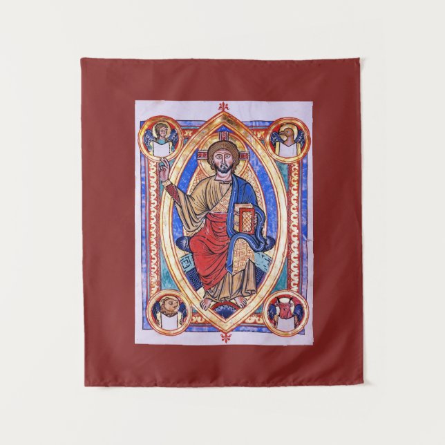 Tapete De Parede Cristo de Arte Religiosa Cristã em Majestade (Frente)