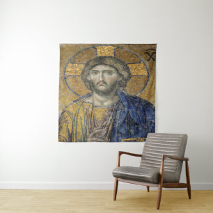 Tapete De Parede Cristo Pantocrator Mosiac Icônico Religioso Roman 