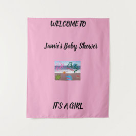 Tapete De Parede Critério do Mar Fundo Cor-de-Chá de fraldas Rosa