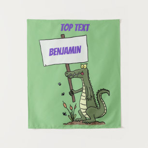 Tapete De Parede Crocodilo engraçado, alinhador com cartoon
