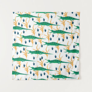 Tapete De Parede Crocodilos lindos, padrão uniforme. Animais de de