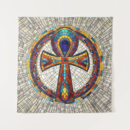 Tapete De Parede Cruz Ankh egípcia - Arte mosaica