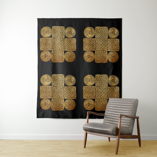 Tapete De Parede Cruz Céltica de Knotwork (In Situ)