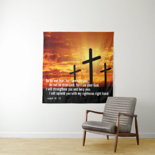 Tapete De Parede Cruz do Versículo Bíblico Inspirador Personalizado
