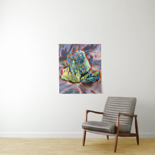 Tapete De Parede Crystal Gemstone Rocks Colorida Abstrato Art