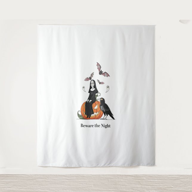 Tapete De Parede Cuidado com a freira noturna (Frente)