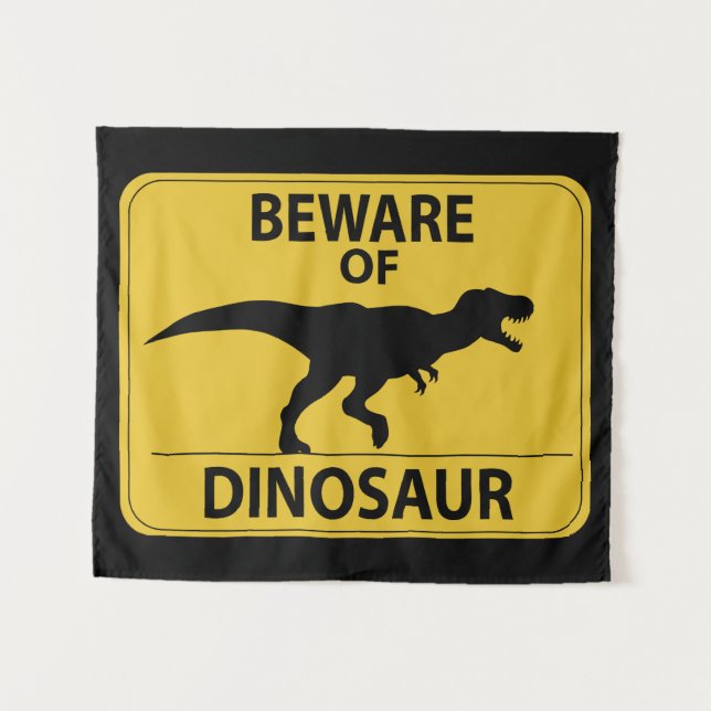 Tapete De Parede Cuidado com o dinossauro (Frente (Horizontal))