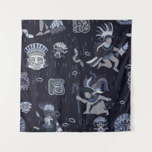 Tapete De Parede Cultura Incan: Padrão Gráfico Invisível