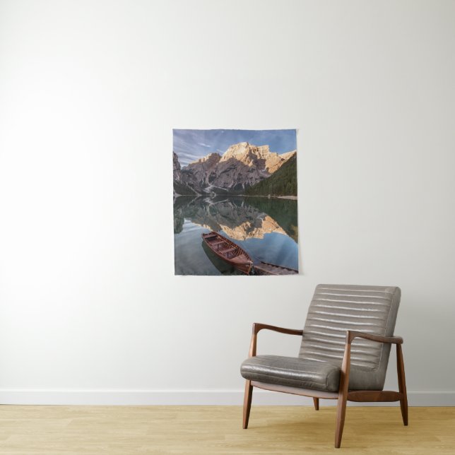 Tapete De Parede Cumes da dolomite | Pragser Wildsee | Tirol, (In Situ)
