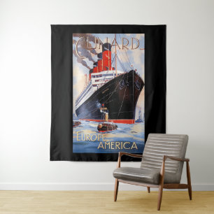 TAPETE DE PAREDE CUNARD OCEAN LINER AQUITANIA