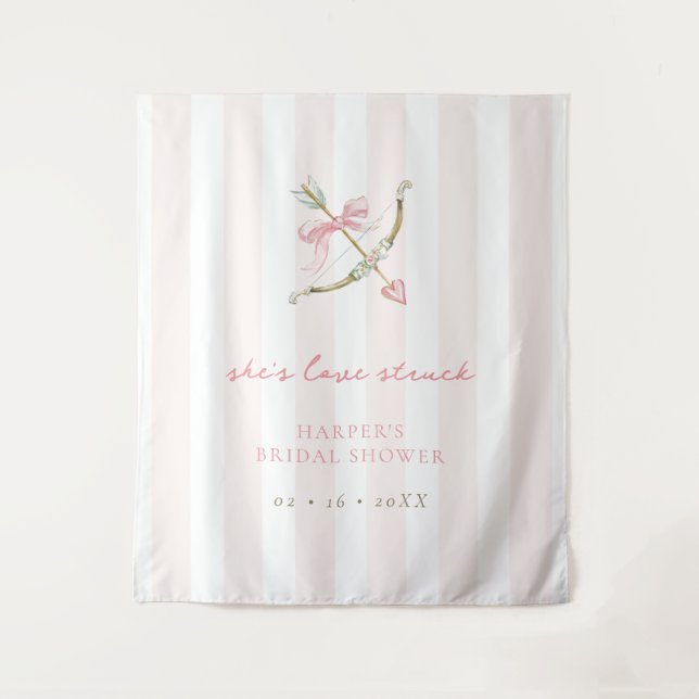 Tapete De Parede Cupid Arrow Love Struck Bridal Shower Welcome (Frente)