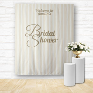 Tapete De Parede Custom Bridal Shower Banner - Elegant Decoration