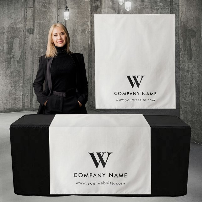 Tapete De Parede Custom Business Table Runner Banner Gray Linen (Custom Business Table Runner Banner Gray Linen Tapestry)