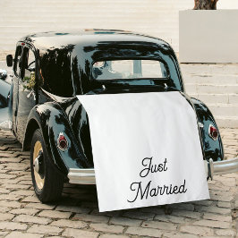 Tapete De Parede Custom Just Married Fabric Car Wedding Banner Sign