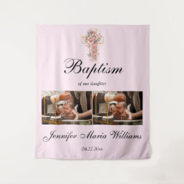 Tapete De Parede Custom Photo Collage Christening Baptism Backdrop