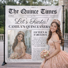 Tapete De Parede Custom Quinceañera Backdrop Newspaper Tapestry