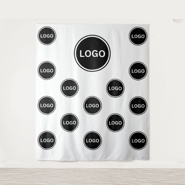 Tapete De Parede Custom Step and Repeat Logo Wall Photo Backdrop (Frente)