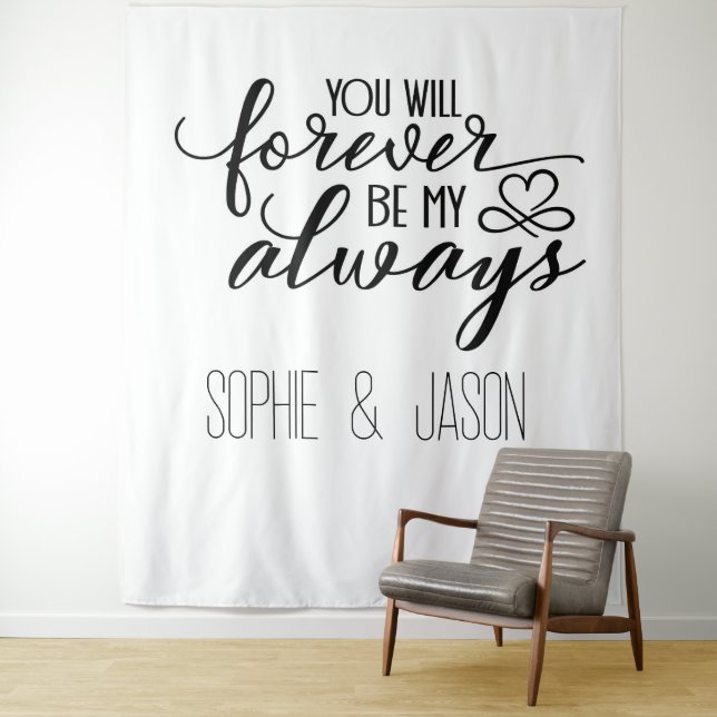 Tapete De Parede Customizable Romantic Quote Backdrop (In Situ)