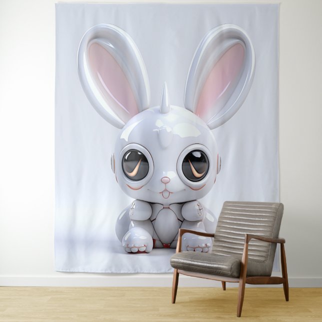 Tapete De Parede Cute Bunny Ears Tapestry (In Situ)