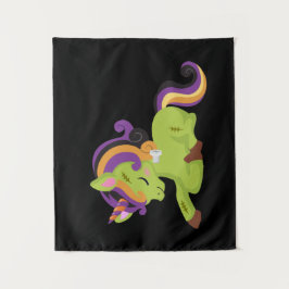 Tapete De Parede Cute Frankenstein Unicorn Halloween