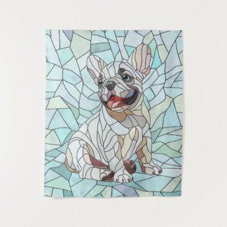 Tapete De Parede Cute French Bulldog Puppy - mosaico pastel
