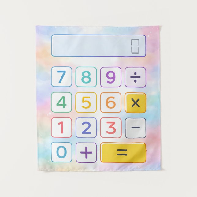 Tapete De Parede Cute Maths Calculator Poster for Kids (Frente)