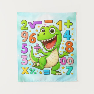 Tapete De Parede Cute Maths Dinosaur Numbers Poster for Kids