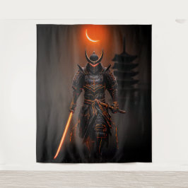 Tapete De Parede Cyberpunk Samurai Futurística Guerreiro