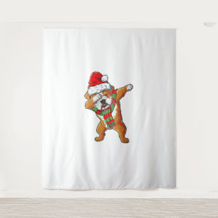 Tapete De Parede Dabbing English Bulldog Papais noeis de Natal Para