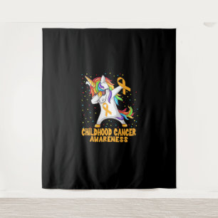 Tapete De Parede Dabbing Unicorn Chilhood Cancer Awarness Warrior