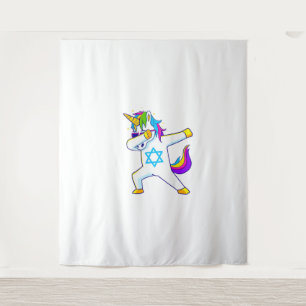 Tapete De Parede Dabbing Unicorn Hanukkah Jewish Dancing Chanukah K