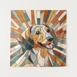 Tapete De Parede Dachshund dog - Doxie - mosaico colorido