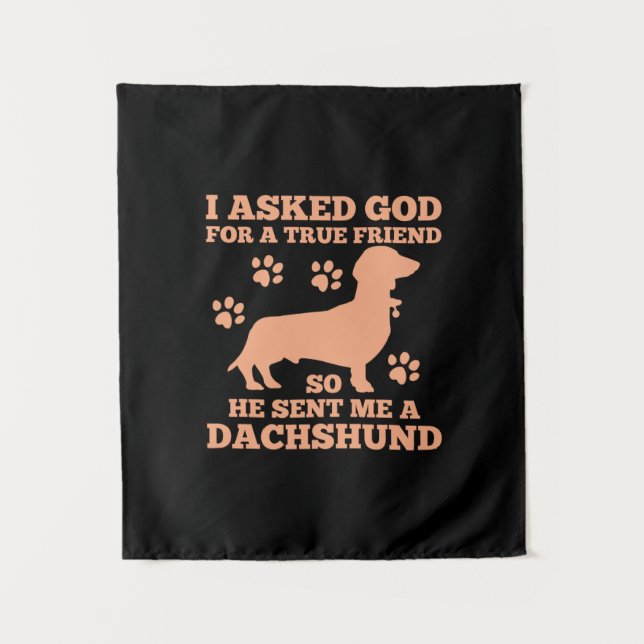 Tapete De Parede Dachshund É Meu Verdadeiro Amigo (Frente)