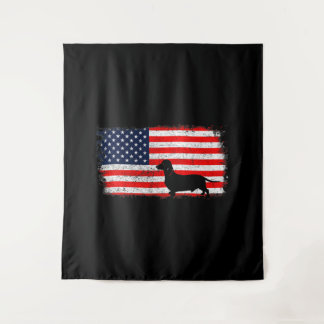 Tapete De Parede Dachshund Flag Vintage