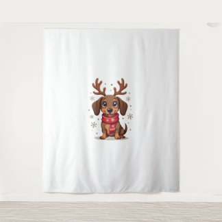 Tapete De Parede Dachshund Winter Joy