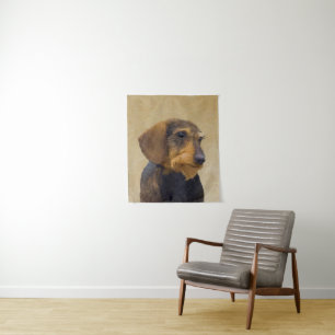 Tapete De Parede Dachshund (Wirehaired) Pintura Original para Cacho